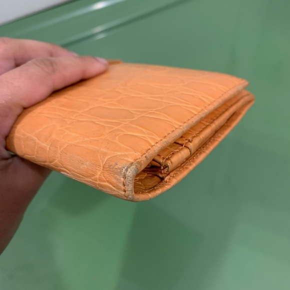 Salvatore Ferragamo Orange Leather Vara Ribbon Bifold Wallet - Picture 9 of 13